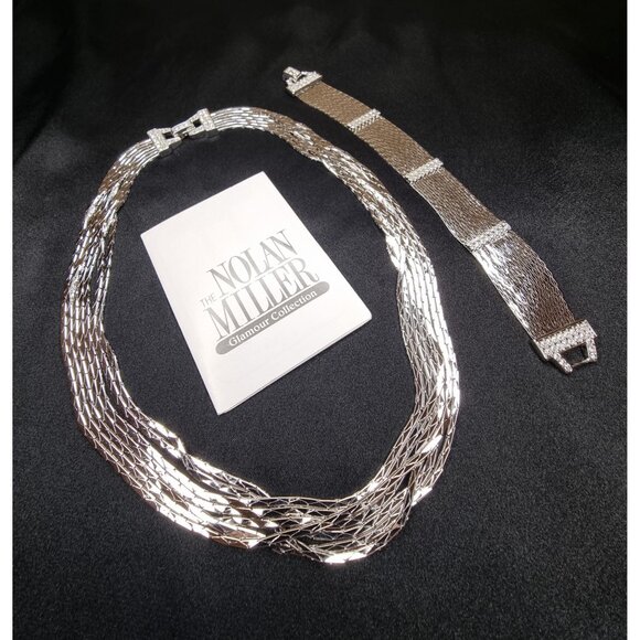 Rare Find Vintage NOLAN MILLER Glamour Collection 1999 Vintage Silver-Tone Multi - Picture 1 of 7